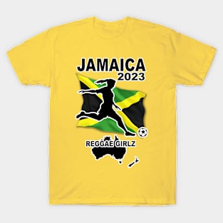 Jamaican Womens World Cup Football Soccer Team 2023 T-Shirt